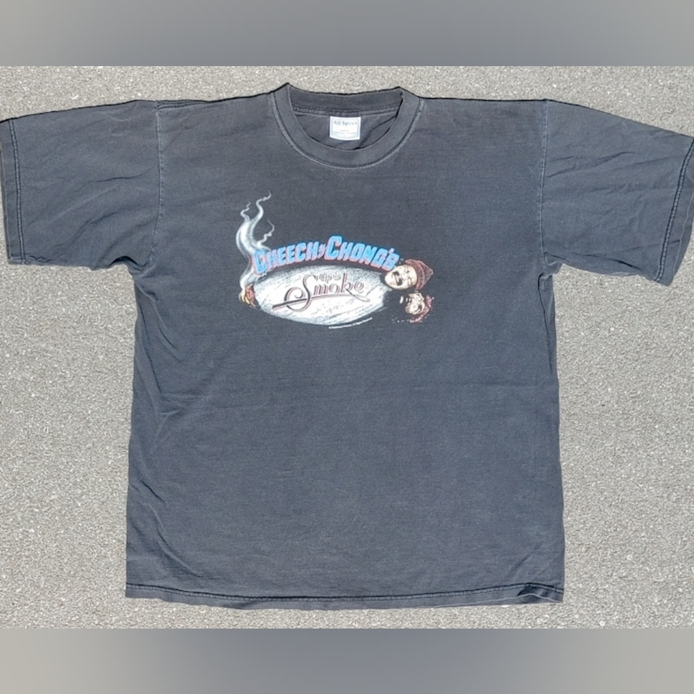 Vintage Y2K Cheech & Chong's Up in Smoke Movie Promo T-Shirt Faded Distressed L